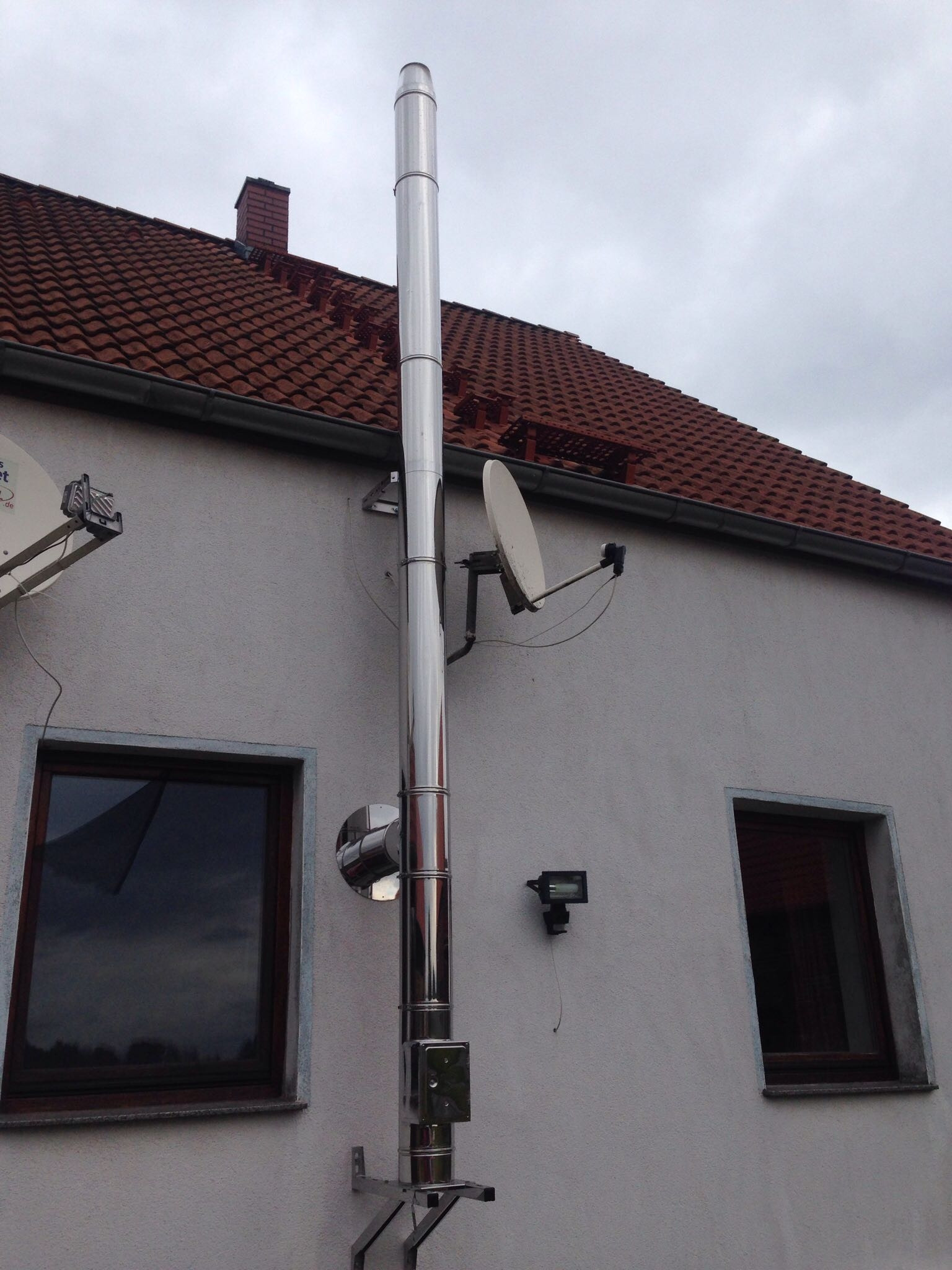 Edelstahlschornstein Bausatz 12,2 Meter doppelwandig